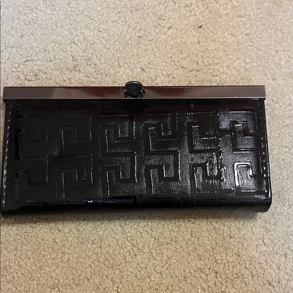 Black Geometric Clutch